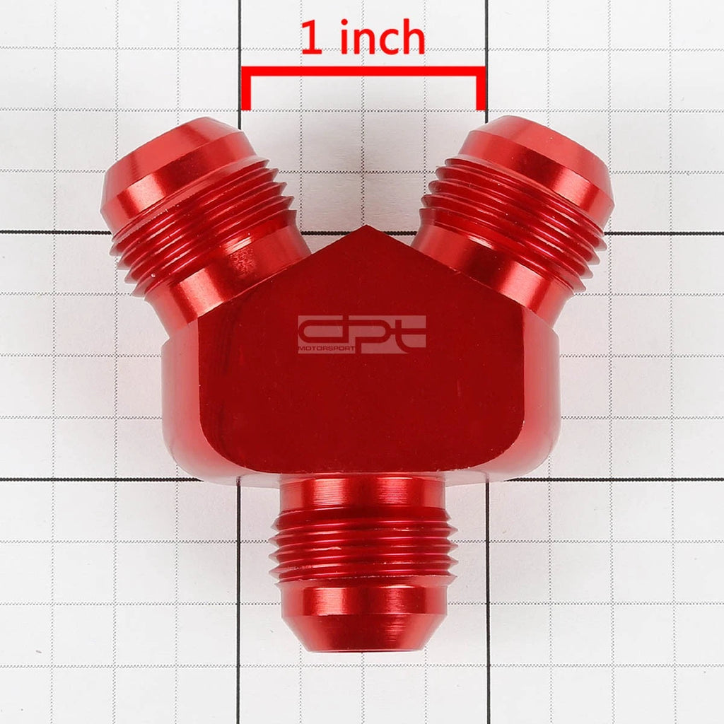 2X 8AN Male Flare Y-Block Splitter Adapter for Universal