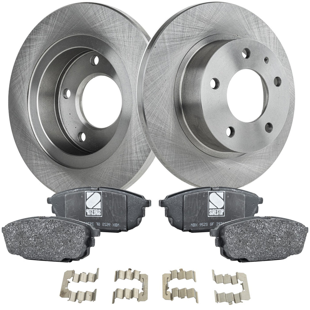 Rear Brake Disc Rotors and Pads Kit for Mazda Protege (2002–2003)