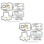 2X Carburetor Kit for Honda CRF250R CRF250X CRF450R CRF450X (2004–2023)