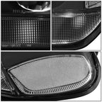 Pair of Black/Clear Signal Headlight Lamps for Jeep Grand Cherokee (1999–2004)