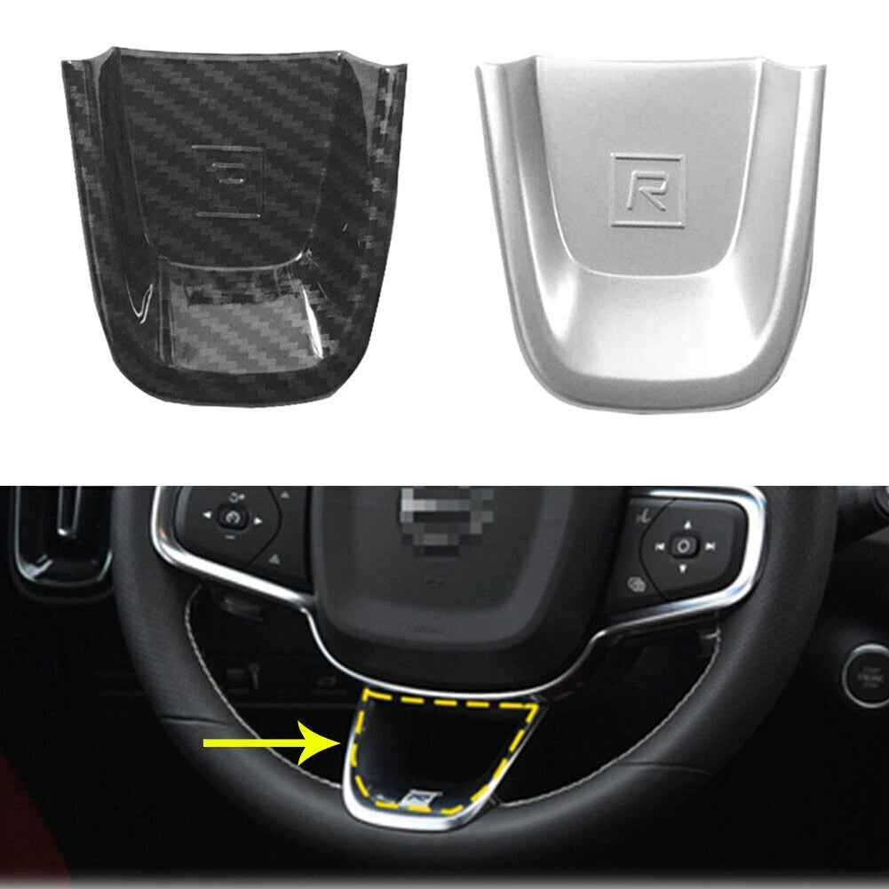 Inner Steering Wheel Decor Cover Trim for Volvo XC40 (2018–2020) Carbon Fiber