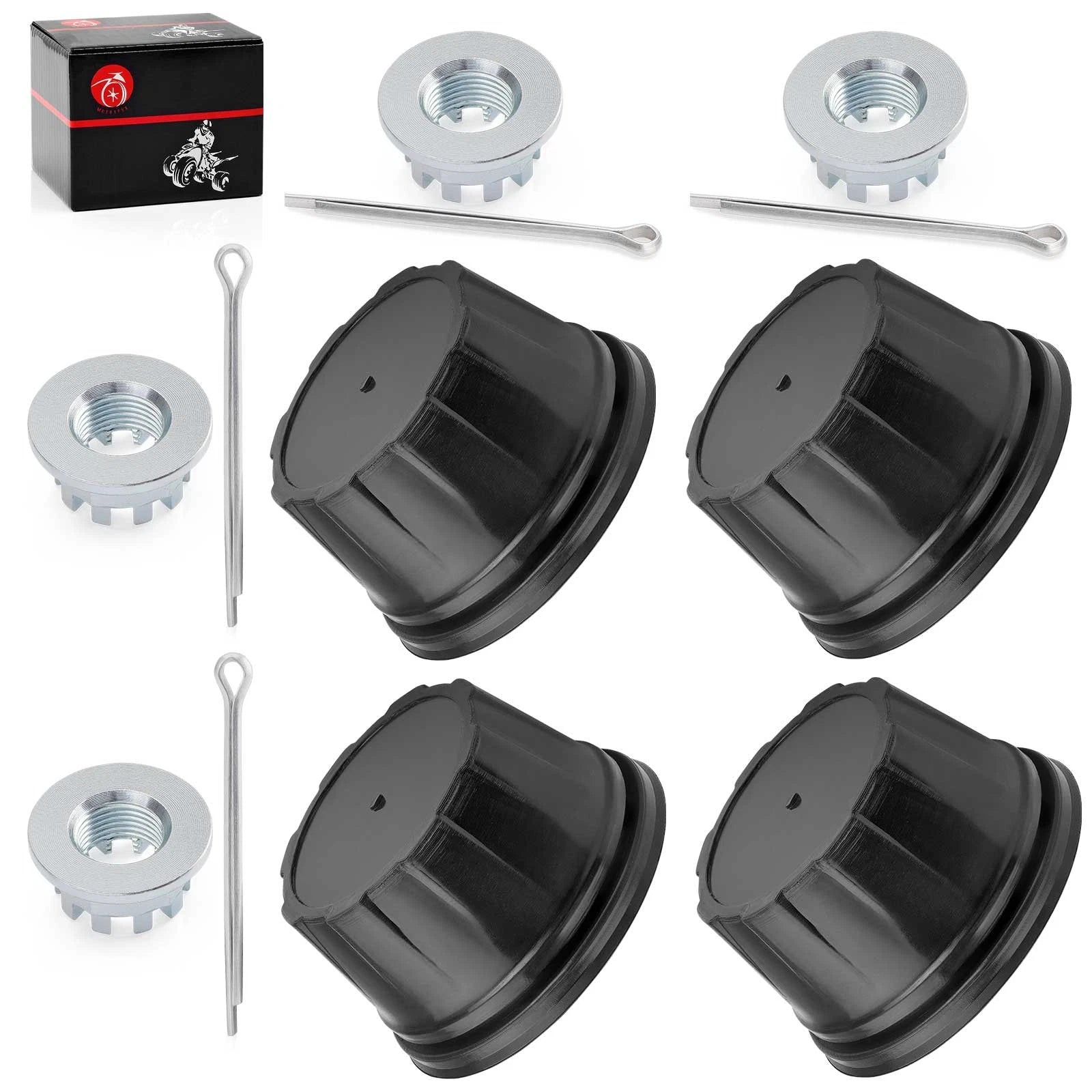 Set of 4 Wheel Center Caps & 18MM Nut for Honda FourTrax 300 (1988–2000)