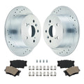 Rear Drilled Rotors & Brake Pads Set for Toyota Avalon (2008–2012)