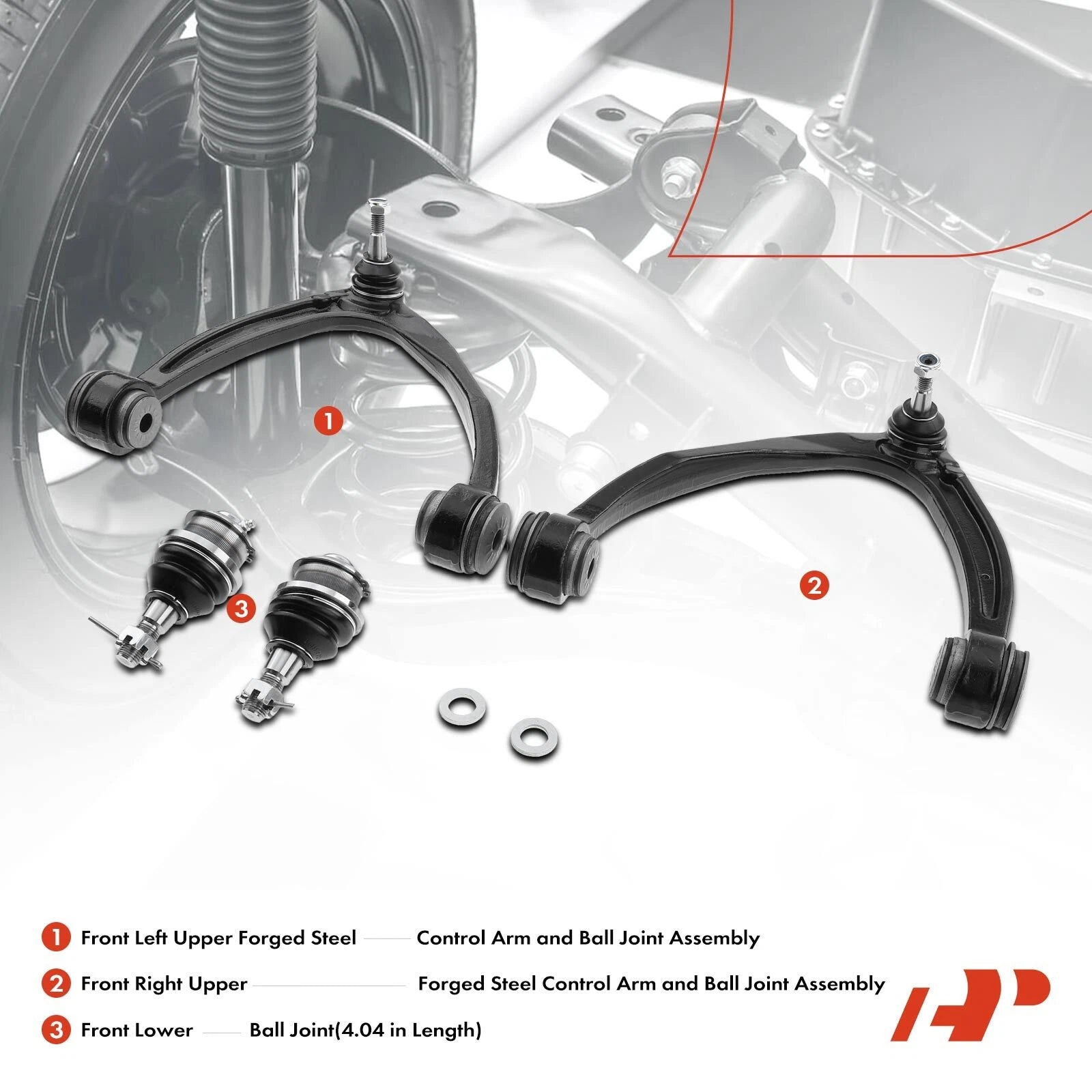 Set of 4 Control Arms with Ball Joints for Chevrolet Silverado 1500 (2007–2018)