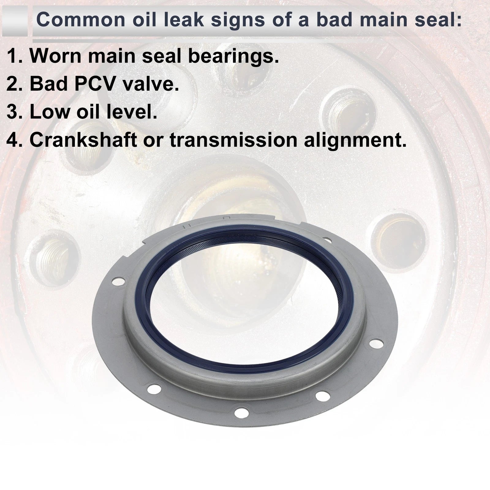 1 Pc Crankshaft Oil Seal with Flange for Mitsubishi 4D31T (No.ME011867)