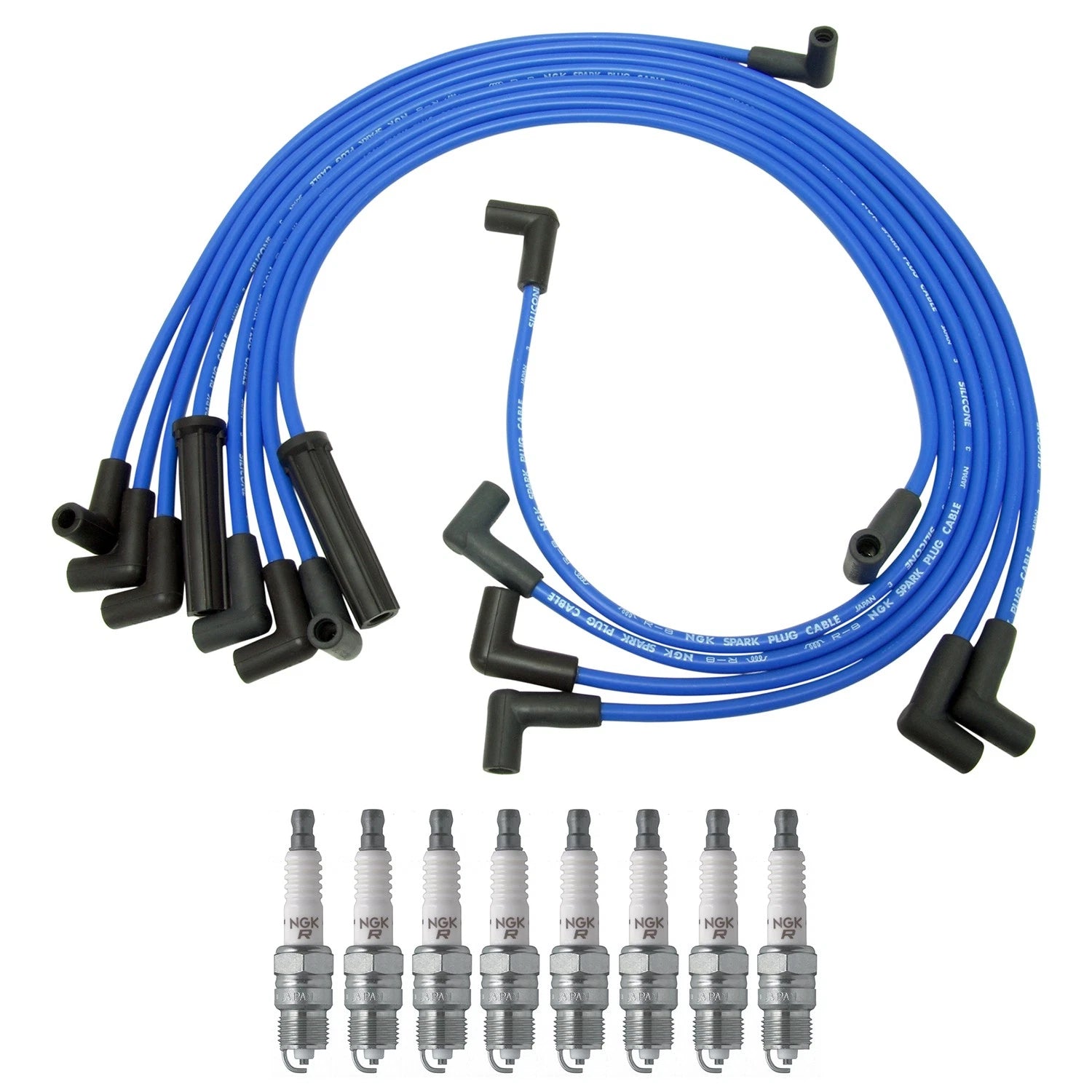 NGK Wire Set & 8 Spark Plugs for C1500 Suburban K20 5.0L V8 (1992–1999)
