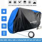Motorcycle Cover for M~4XL (Waterproof, Snow, Sun, UV, Dust, Rain)