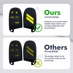 Silicone Remote Smart Key Fob Shell Cover for Jeep Chrysler Dodge (2014-2024)