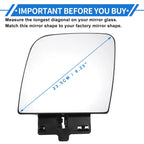 Driver Side Upper Mirror Glass Replacement for Ford E150 (2004–2014)