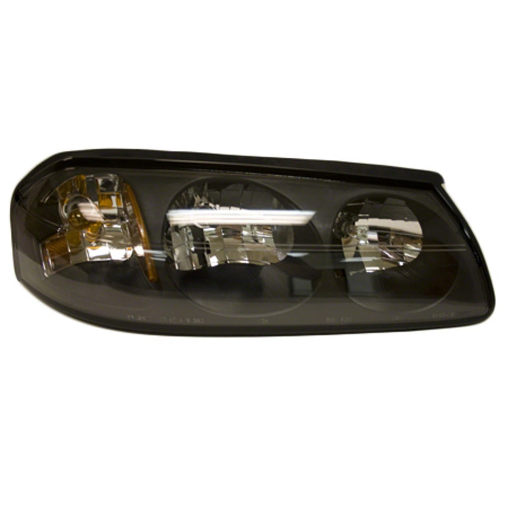 Replacement Black Passenger Side Head Light Assembly w/o Center Bulb Shield