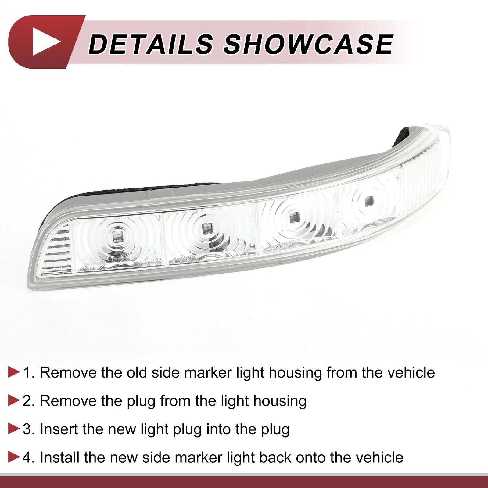 Left Mirror Turn Signal Light for KIA Sorento (2012–2014) No.876132P000FC