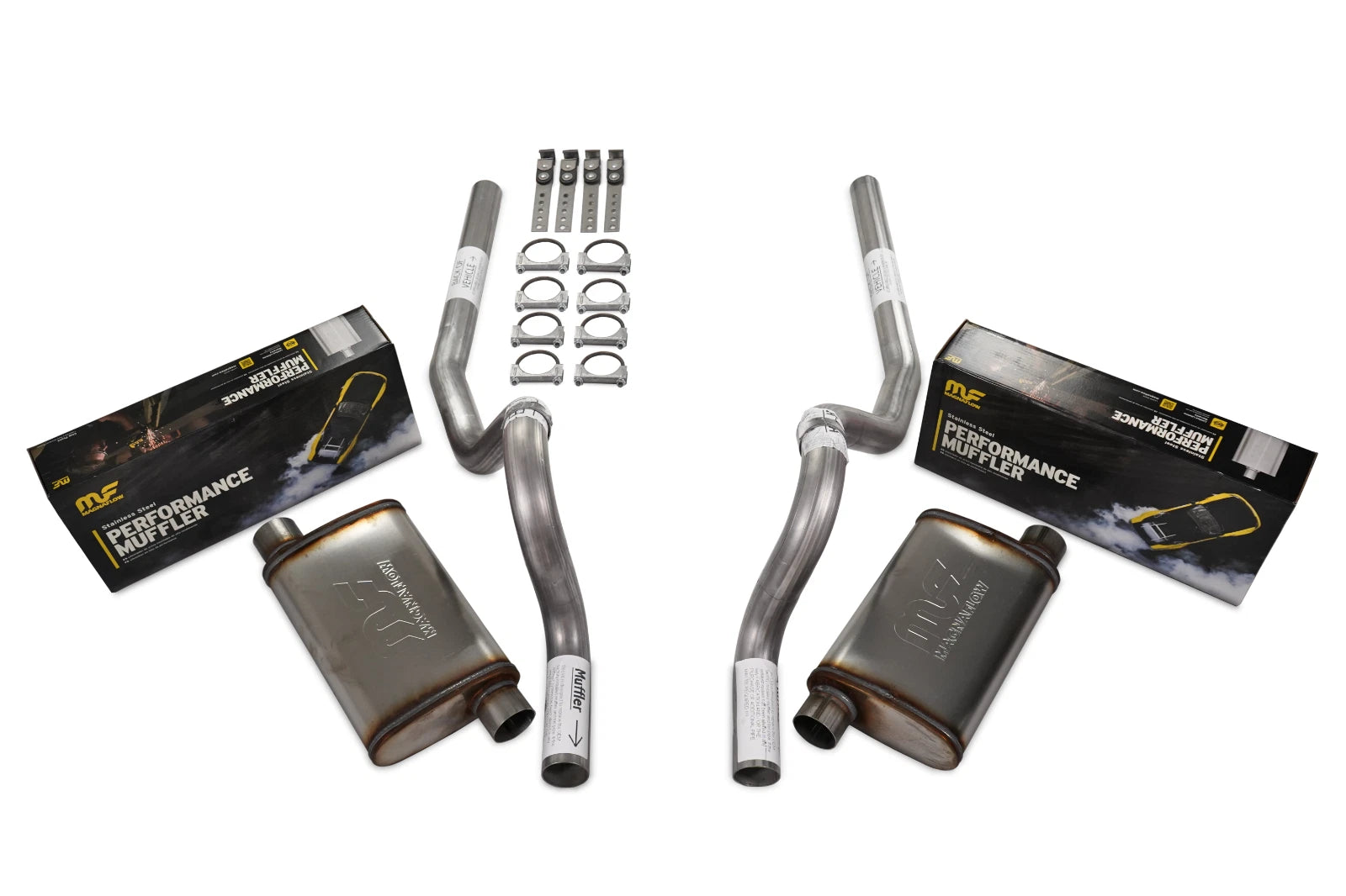 2.5" Dual Exhaust Kit for Ford Mustang (1986–2004) Magnaflow Stainless Rear Exit