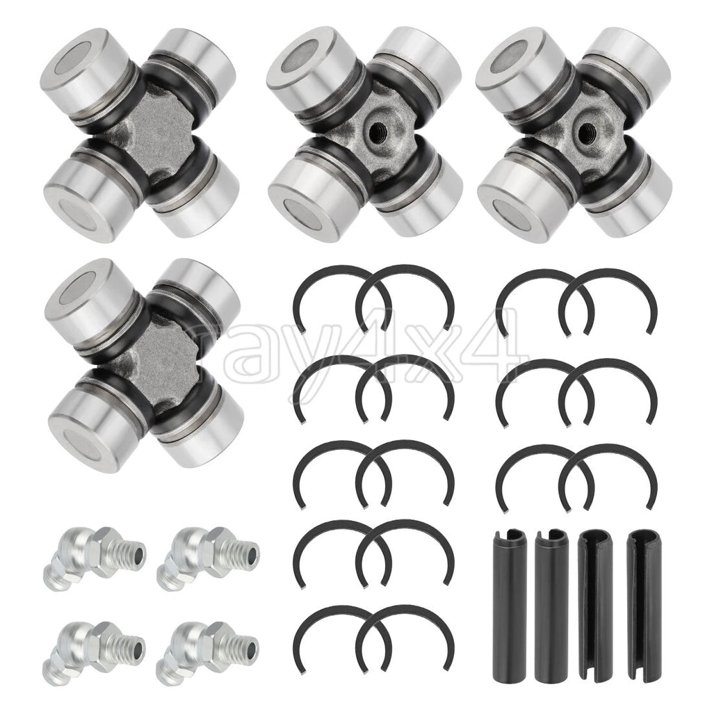 Set of 4 U-Joints for Polaris Front & Rear Prop Shaft (2202015, 2203703, 3260104)