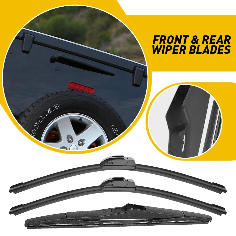 Set of 2 Windshield Wiper Blades for Jeep Wrangler (2000–2022)