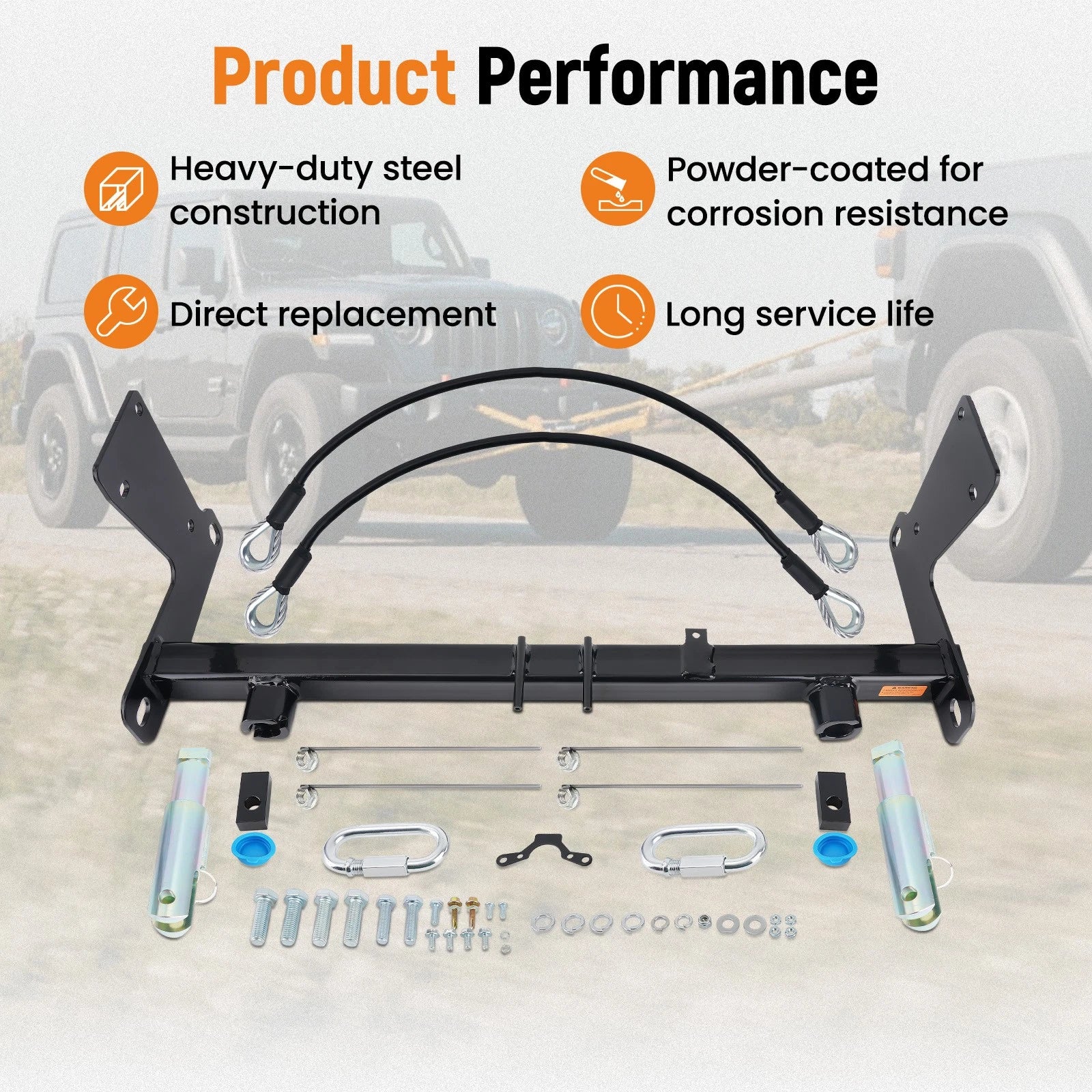 Tow Bar Base Plate for Jeep Wrangler JLU JL (2018–2024)