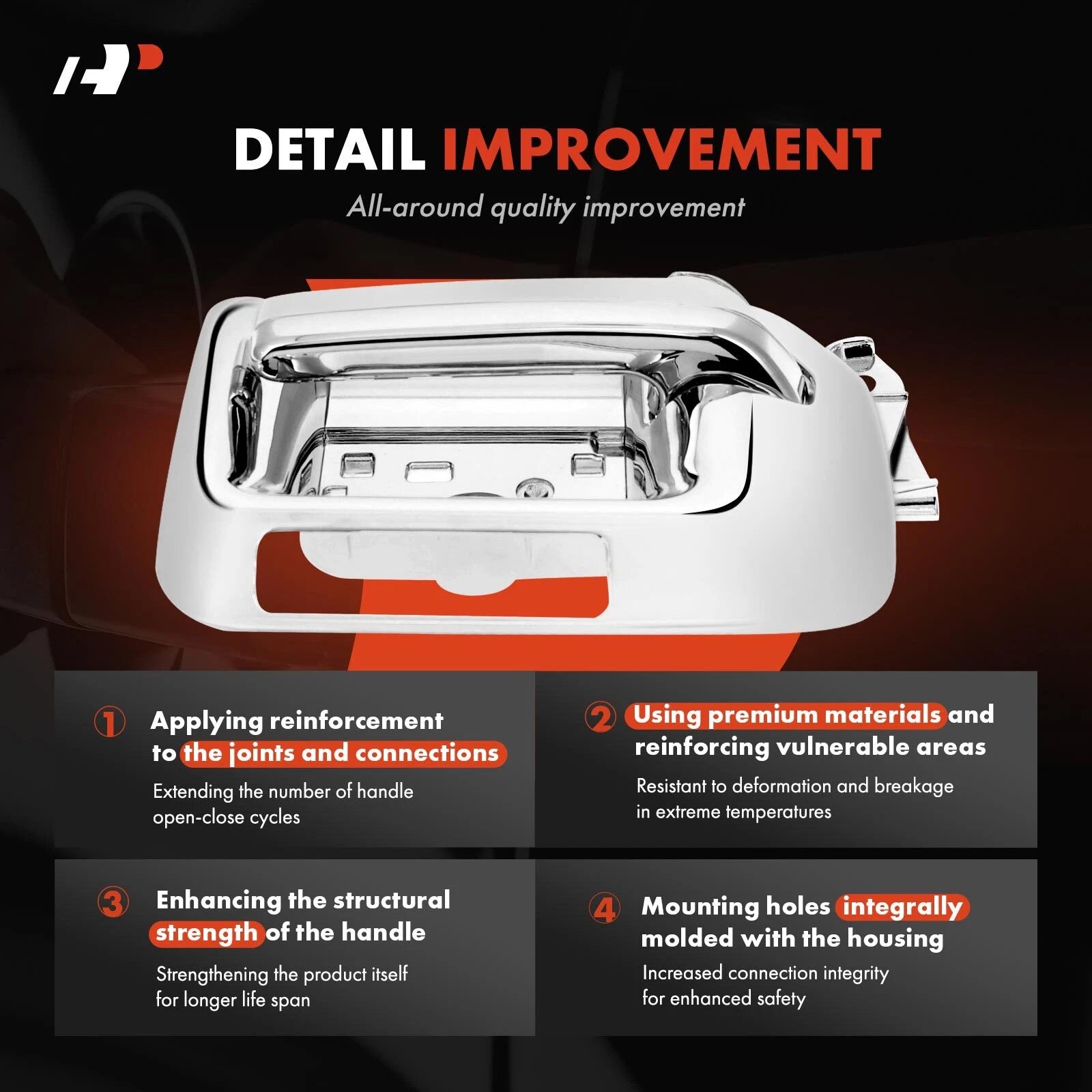 Front Left Interior Door Handle for Chevy Silverado 1500 (2014-2018)