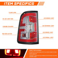 Full LED Light Bar Tail Lights for Ram 1500 (2019–2024) Chrome Housing