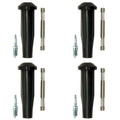 Set of 4 NGK V-Power Spark Plugs & Coil Boots for Mazda 3, Ford Focus