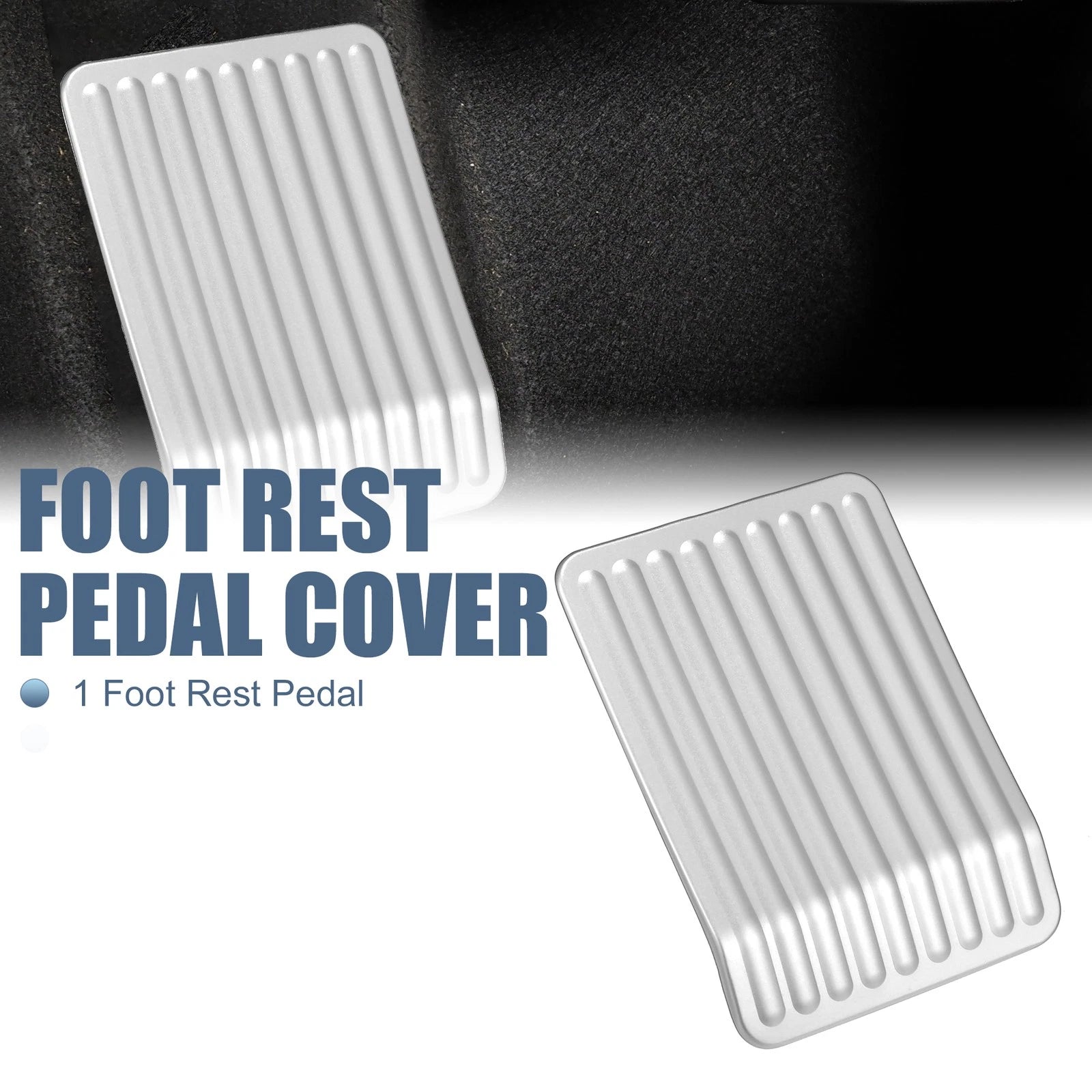 Foot Rest Pedal for Ford F-150 (2015–2017) Silver Tone 734301813877