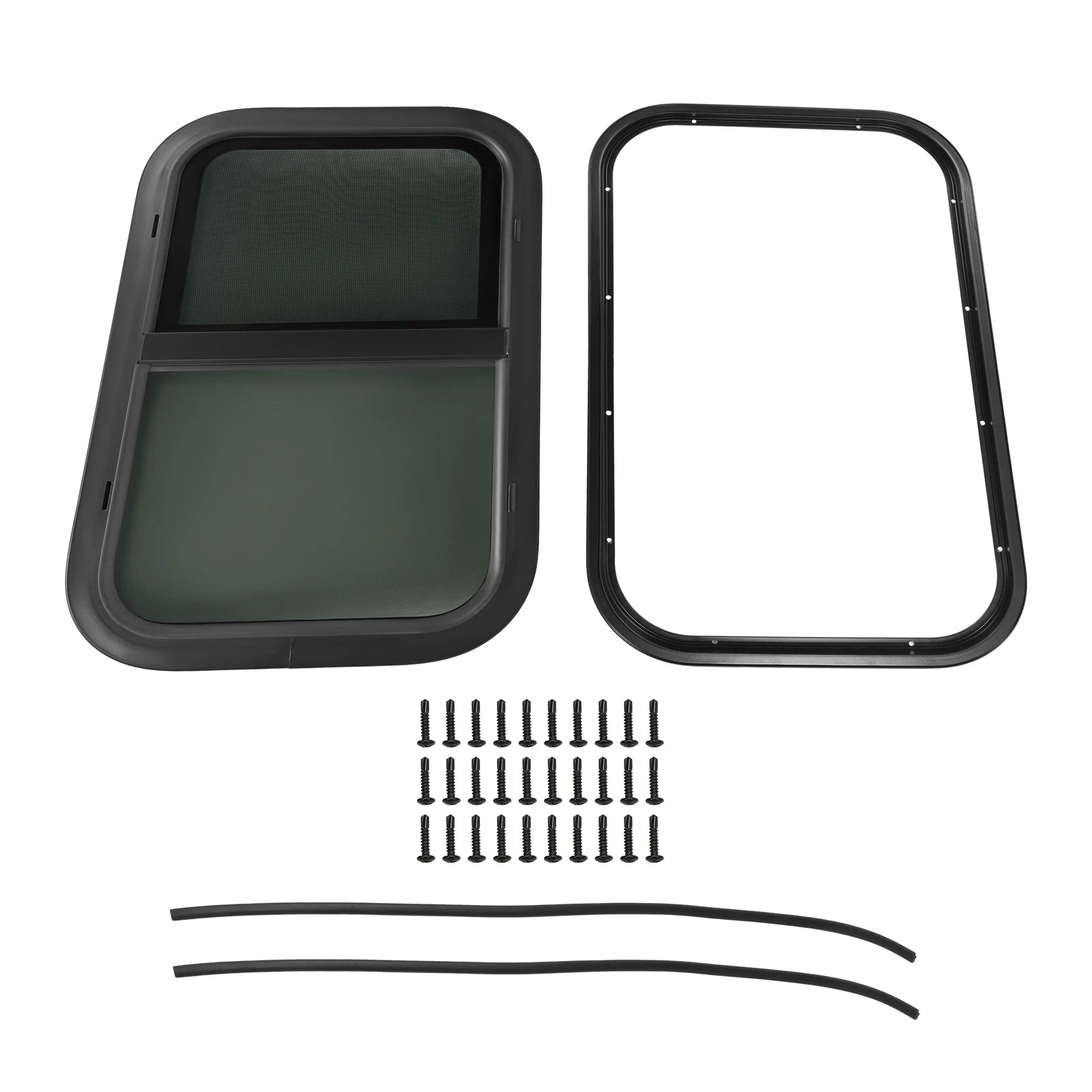 2PK Tinted Glass Sliding Windows for RV Camper (16" x 25")