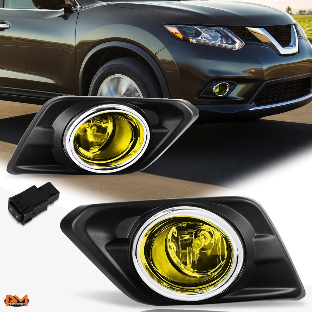 Fog Lights for Nissan Rogue (2014–2016) - Amber Lens, Switch & Bezel