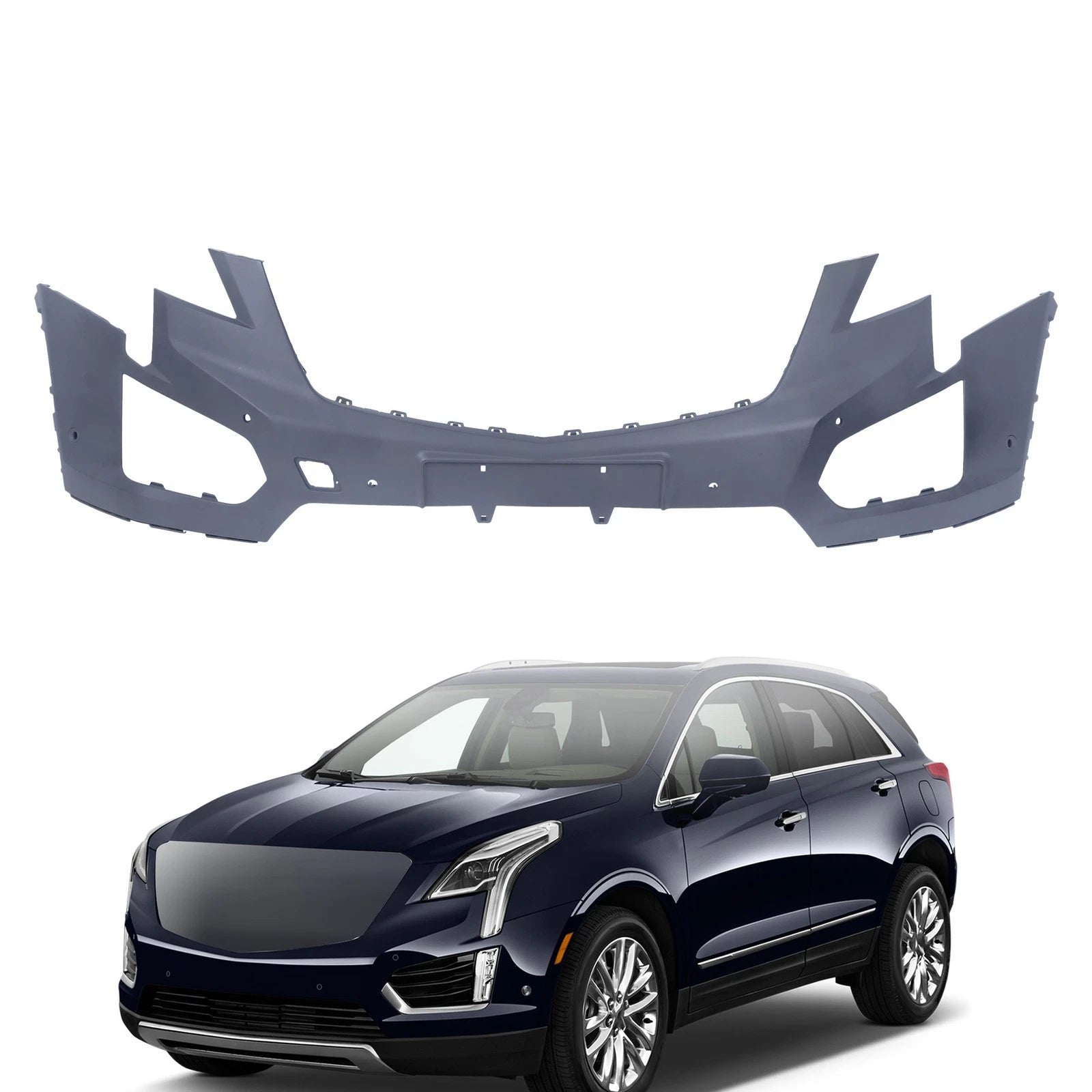 Front Bumper Assembly for Cadillac XT5 (2017â2019) with 6 Holes