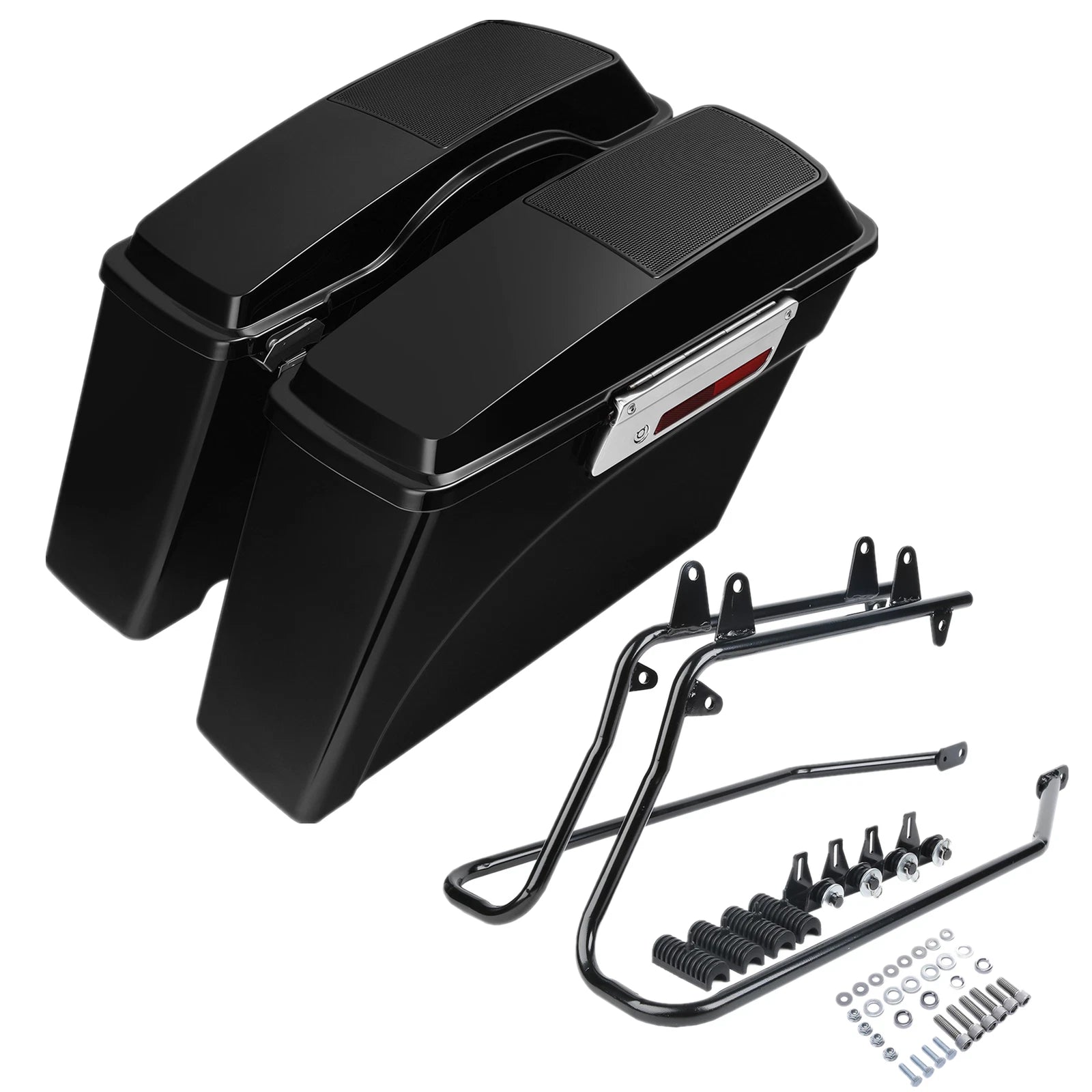 Hard Saddlebag Speakers Lid w/Conversion Bracket for Harley Softail (1984–2017)