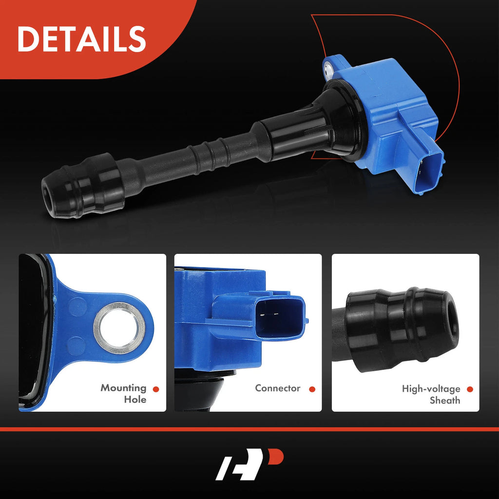 Set of 4 Blue Ignition Coils for Nissan Sentra (2002–2006)