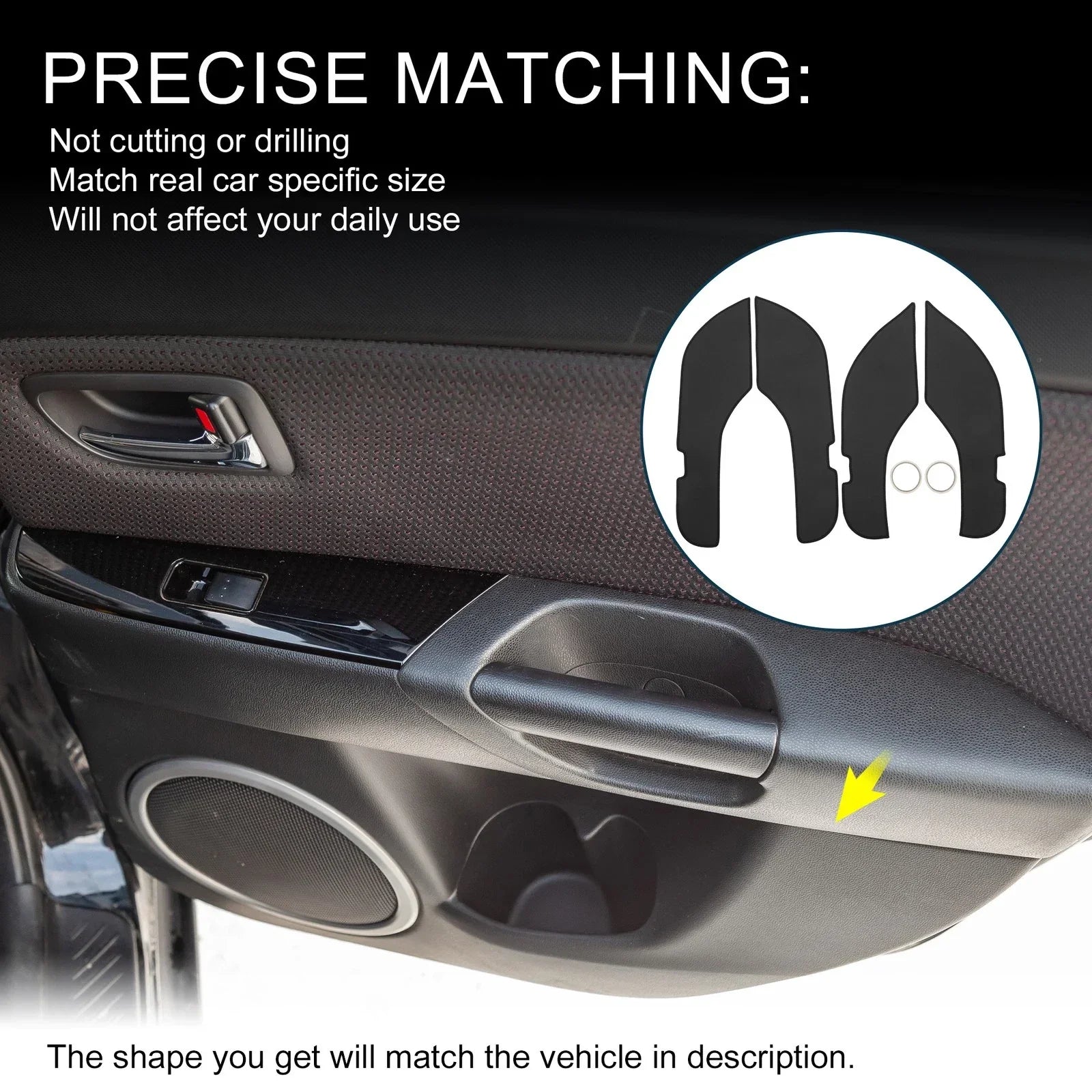 Car Door Leather Anti Kick Pad Sticker for Mercedes-Benz E Class (2021)