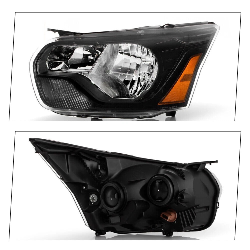 Halogen Headlight for Ford Transit 150/250/350/350HD (2015–2022) W/Bulb Black