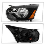 Halogen Headlight for Ford Transit 150/250/350/350HD (2015–2022) W/Bulb Black