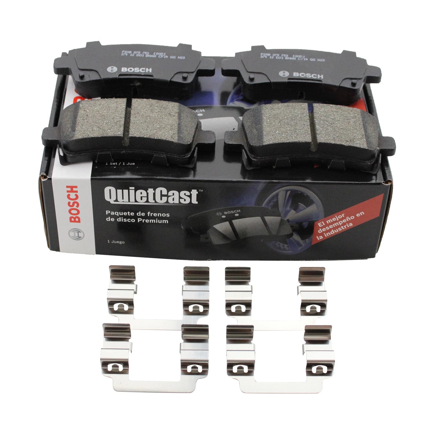Set of 4 Bosch QuietCast Ceramic Brake Pads for LaCrosse Regal XTS Impala Malibu (2010–2019)