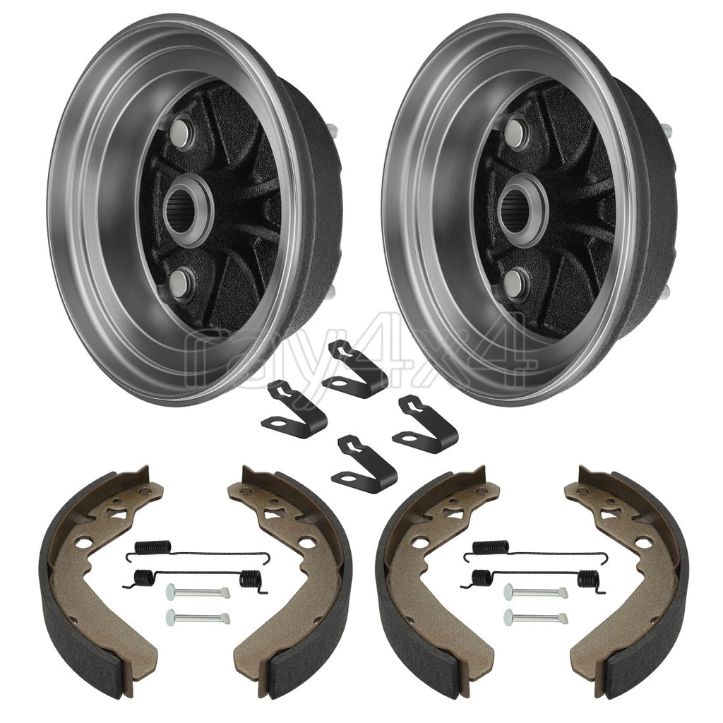 2PC Front Brake Drum & Shoe Kit for Kawasaki Mule 610 4x4 KAF400 (2005–2016)