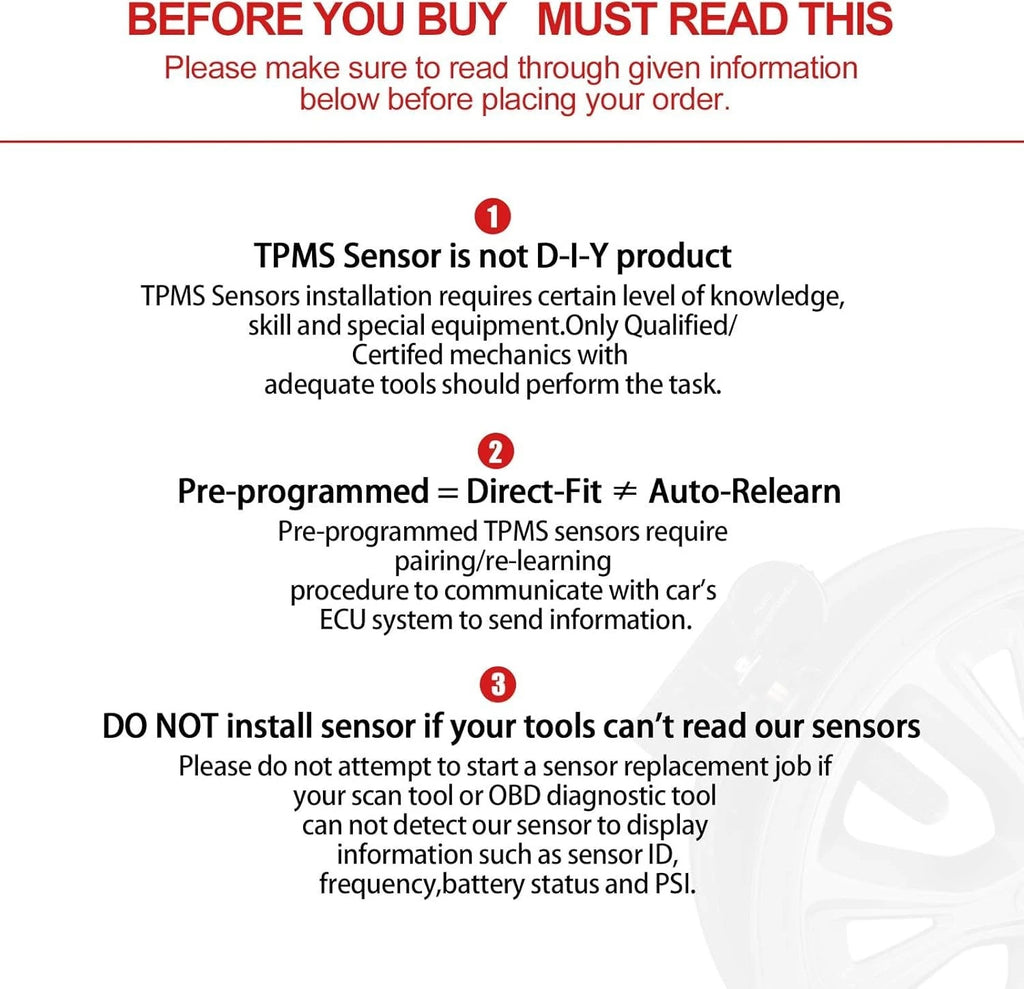 TPMS Tire Pressure Sensor for Jeep Cherokee Ram 1500 2500 (2014–2022)