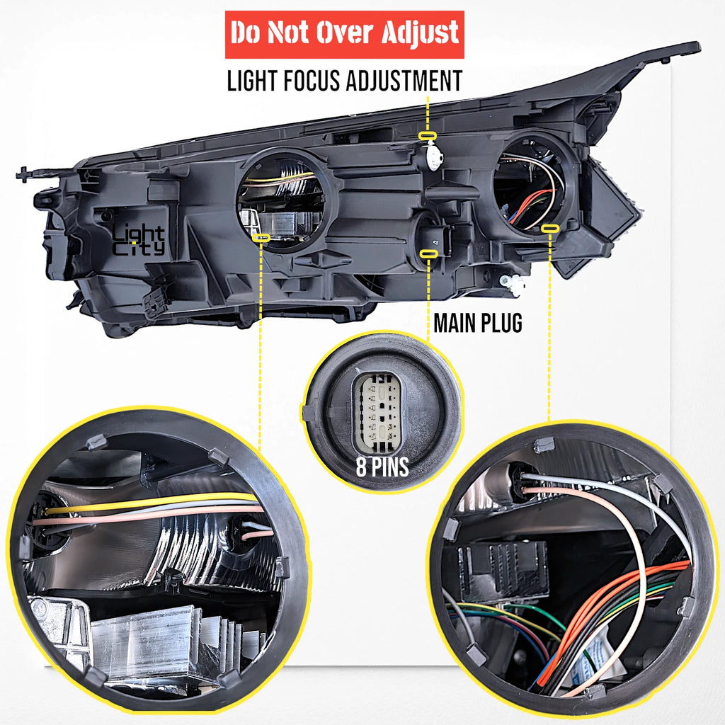 LED Headlight for Chevy Equinox LS (2022–2024) Right w/Halogen Signal Module