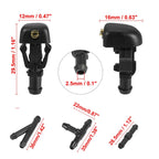 Set of 4 Front Windshield Wiper Nozzles for Nissan Titan, Infiniti QX56