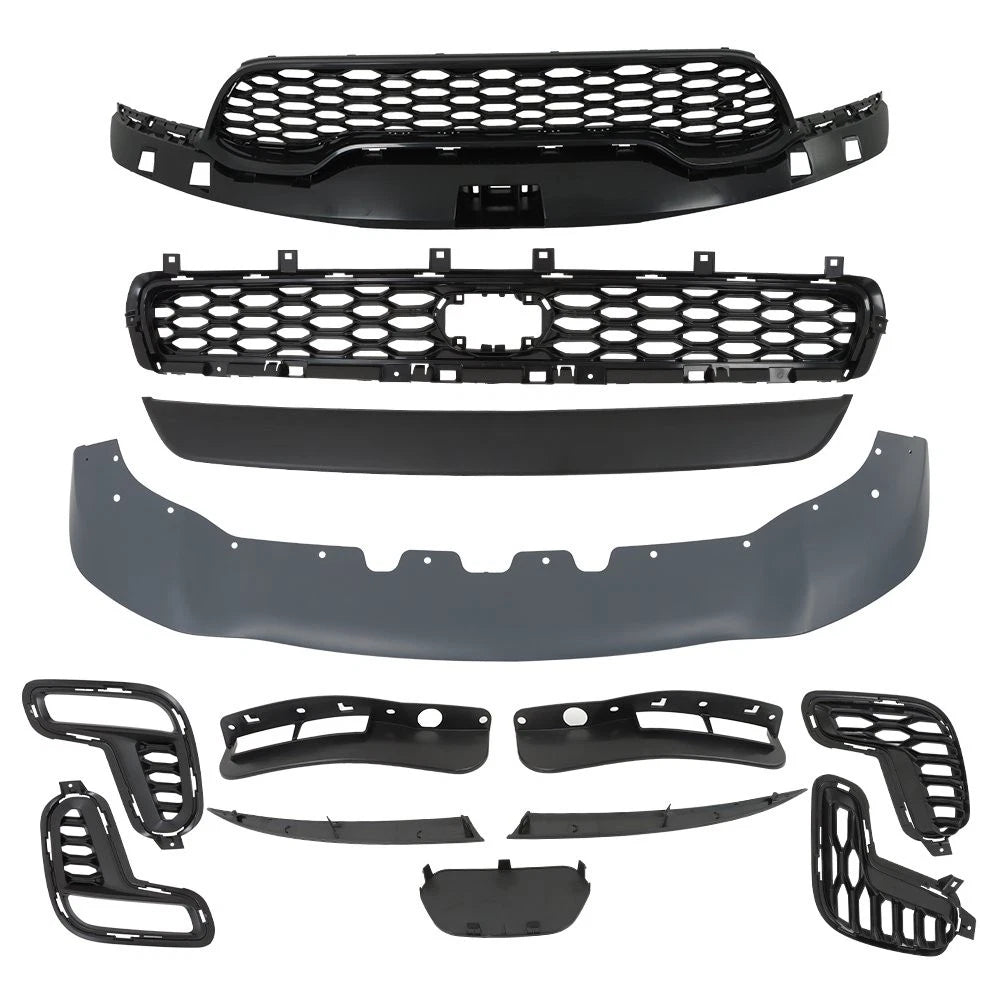 Grill and Skid Plate Fog Light Frame for Dodge Durango (2021â2023)