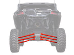SuperATV Tubed Rear Radius Rods for Can-Am Maverick X3 (2017–2023) - Red