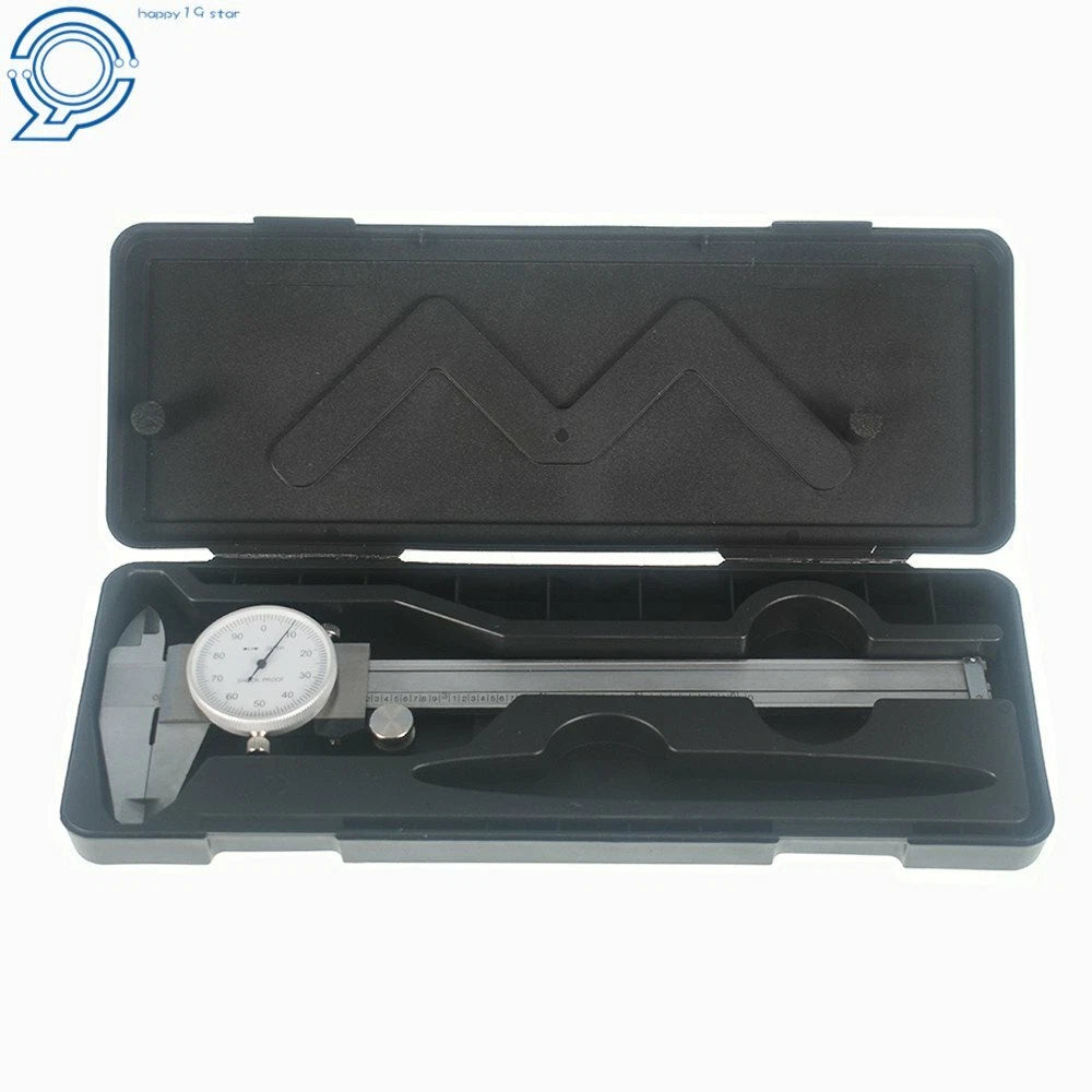 6 Inch Dial Caliper Stainless Steel Shockproof Gauge for Automotive