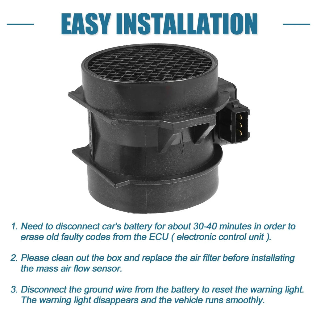 Mass Air Flow Sensor for BMW 323i 2.5L L6