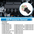 1 pcs Engine Oil Pressure Sensor No.12618647488 for BMW 330I (2019–2021)