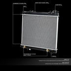Aluminum Radiator for Dodge Dakota/Mitsubishi Raider (2005–2011) DPI 2883