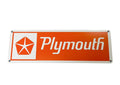 Vintage Style Metal Sign for Plymouth Automobiles Orange (1949–1970)