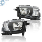 Set of 2 Halogen Headlights for Chevrolet Camaro (2010–2013) Black Housing