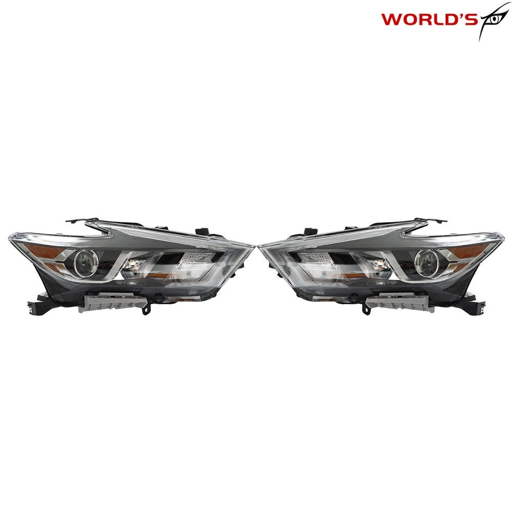 Headlights for Nissan Maxima (2016–2018) Halogen with LED DRL Black