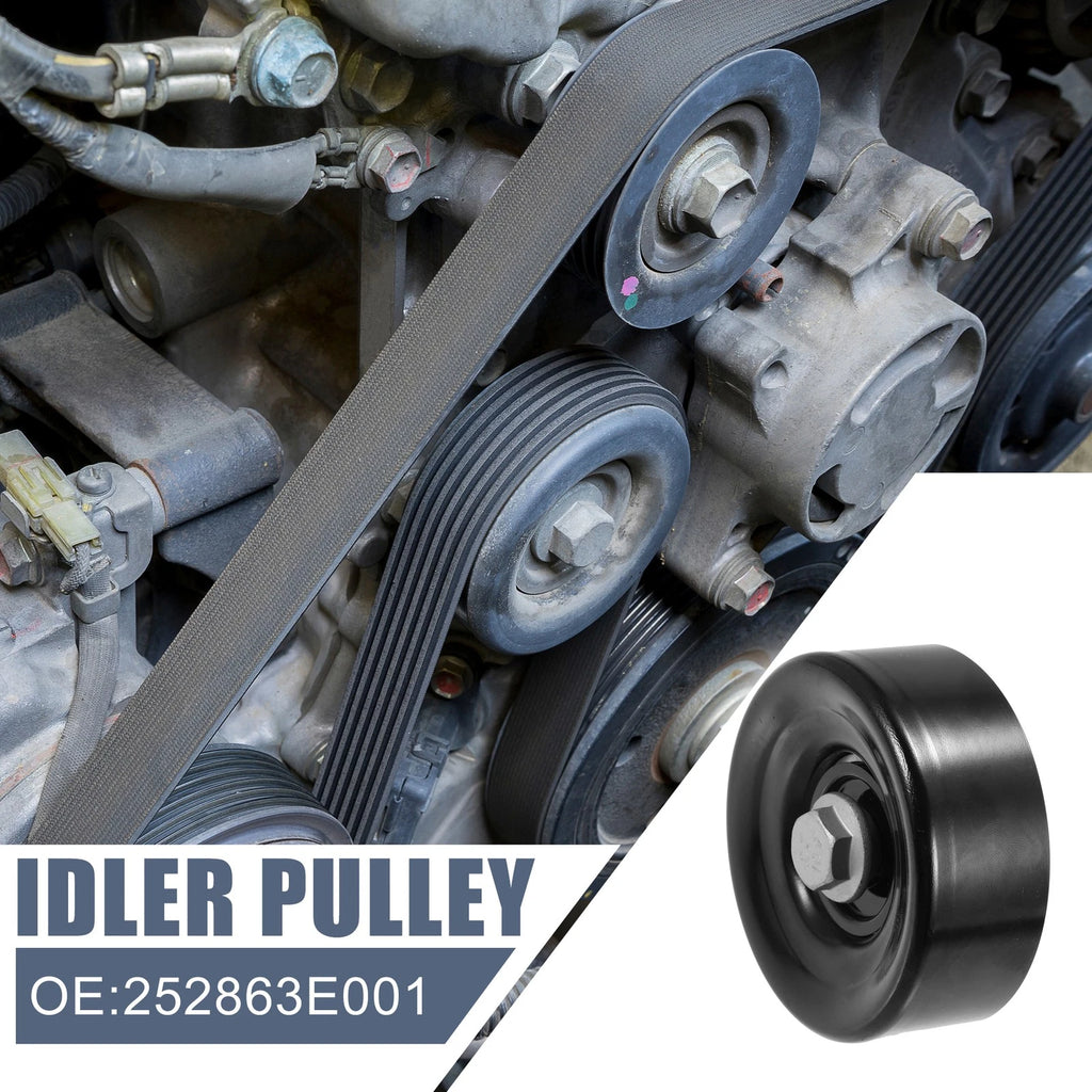 Drive Belt Idler Pulley 252863E001 for Hyundai Santa Fe, Kia Rondo (–)