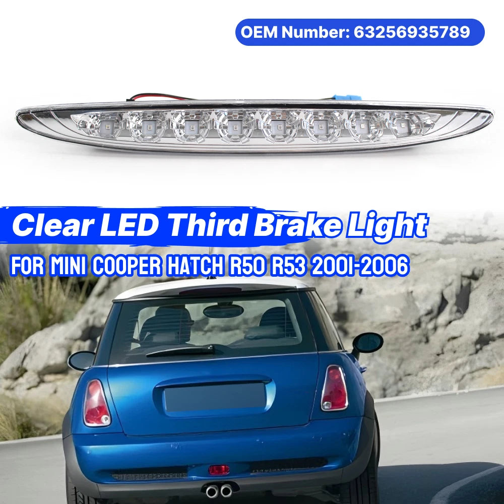 Clear Lens 3rd Brake Light for Mini Cooper Hatch R50 R53 (2001–2006)