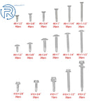 Set of 100 Stainless Steel Self-Drilling Screws Assortment Kits