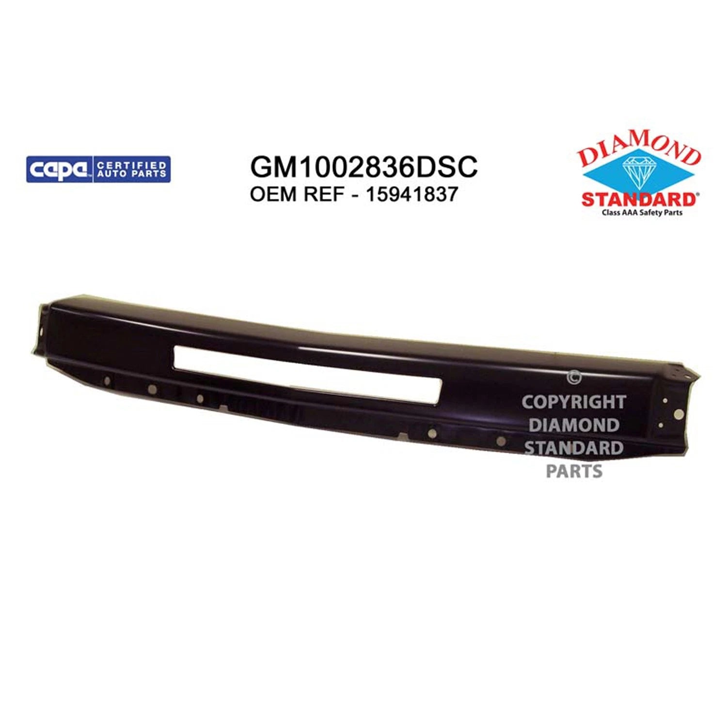 Replacement Painted Front Bumper Face Bar w/Center Air Intake Hole
