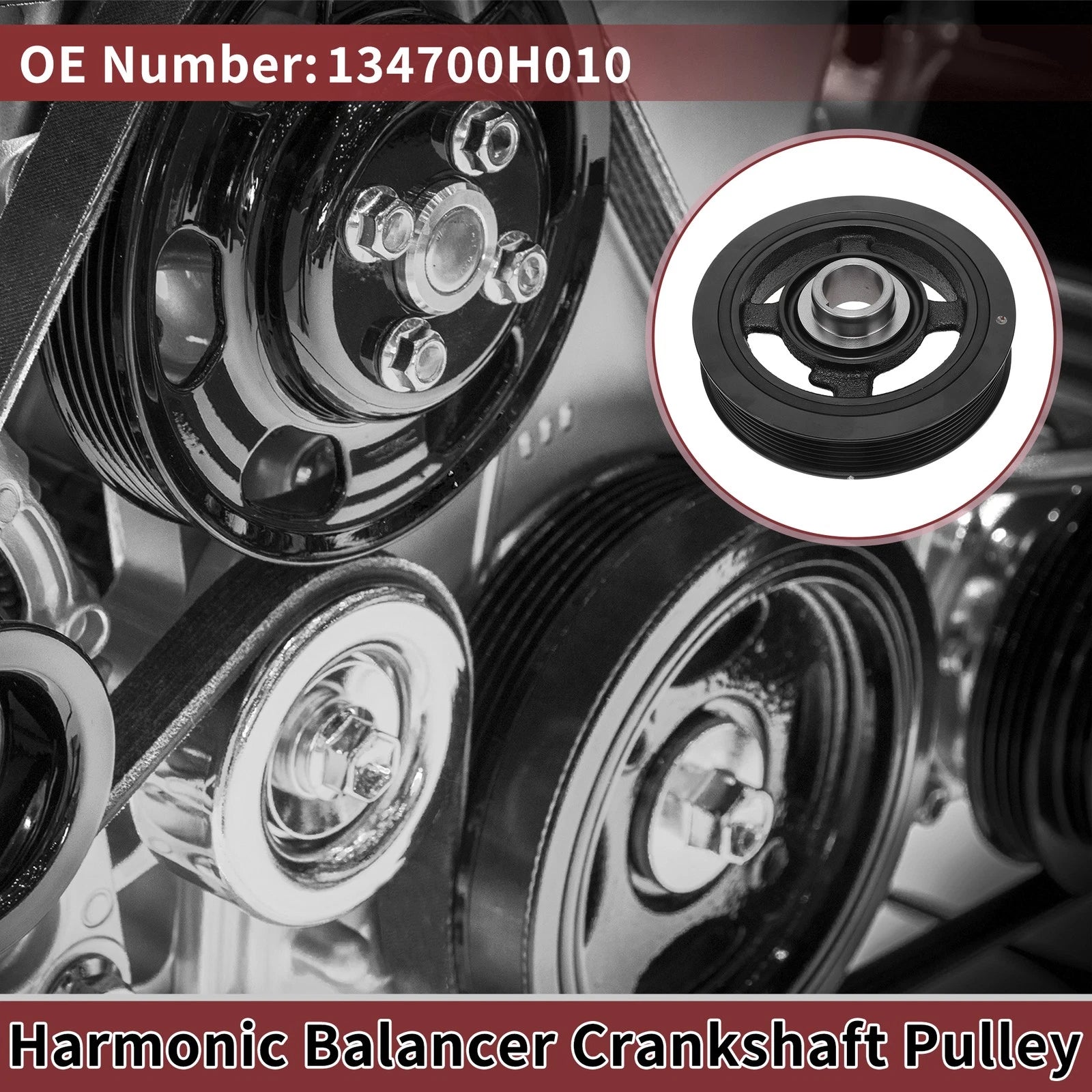 Harmonic Balancer Crankshaft Pulley for Toyota RAV4 (No. 134700H010)